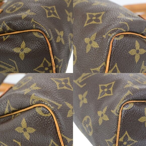 LOUIS VUITTON Mini Speedy 2Way Hand Bag Monogram Leather Brown - Picture 7 of 15